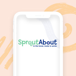 SproutAbout logo on smartphone